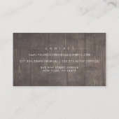 Rustiek Land String van Lichten Kant Hout Bloemen Visitekaartje (Achterkant)