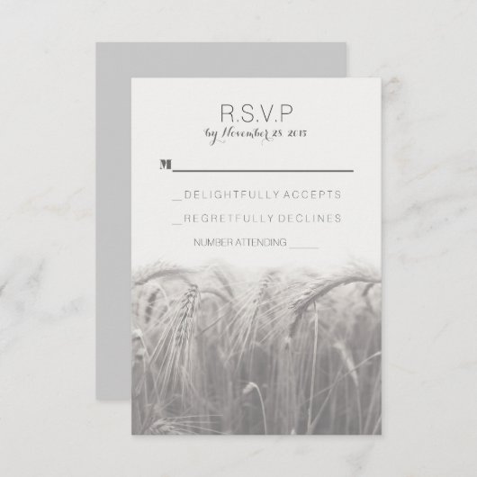 Rustiek land Trouwen RSVP Kaarten (Voorkant / Achterkant)