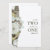 Rustiek Land Twee wordt een bruiloft uitnodiging (Voorkant / Achterkant)