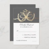 Rustiek Land Vergulde Hoefijzers Bruiloft RSVP (Voorkant / Achterkant)