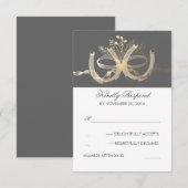 Rustiek Land Vergulde Hoefijzers Bruiloft RSVP Kaartje (Voorkant / Achterkant)