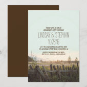 rustiek land verlovingsfeest nodigt uit kaart (Voorkant / Achterkant)