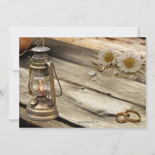 rustiek land verlovingsfeest uitnodiging (Achterkant)