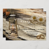 rustiek land verlovingsfeest uitnodiging (Voorkant / Achterkant)