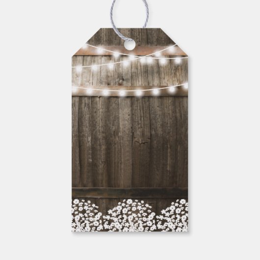 Rustiek Land Vrijgezellenfeest Cadeaulabel (Achterkant)