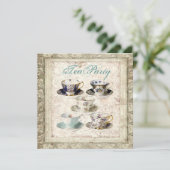 Rustiek Land Vrijgezellenfeest Tea Party Uitnodigi Kaart (Staand voorkant)