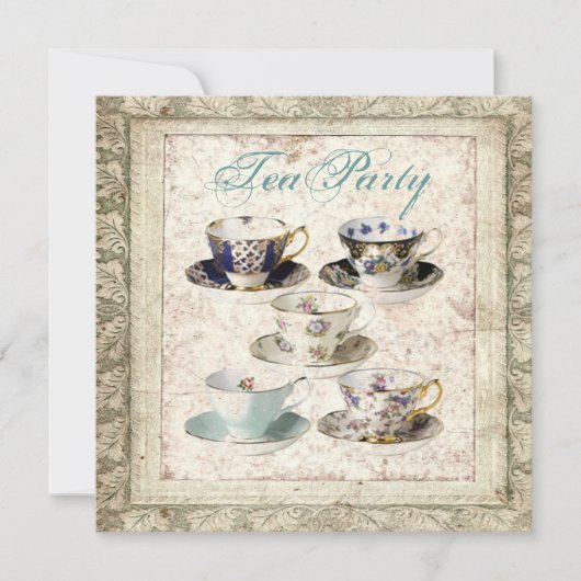 Rustiek Land Vrijgezellenfeest Tea Party Uitnodigi Kaart (Voorkant)