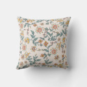 Rustiek land waterverf bloemenpastel kussen (Achterkant)