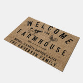 Rustiek land Welkom op onze boerderij Dieren Deurmat (Schuin)