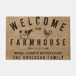 Rustiek land Welkom op onze boerderij Dieren Deurmat