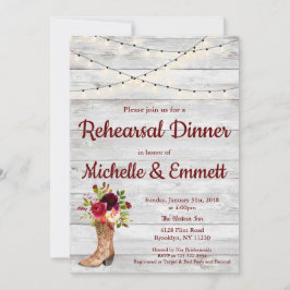 Rustiek Land Western Boot Boho Repetitie Diner Kaart