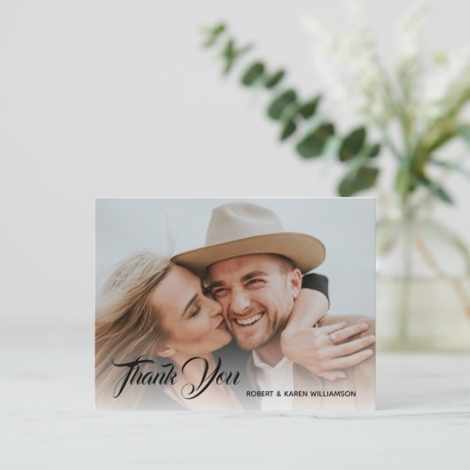 Rustiek Land Western Bruiloft Dank u Briefkaart (Staand voorkant)