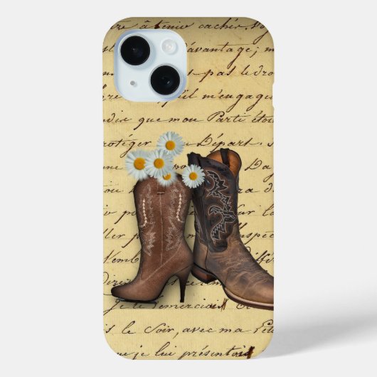  rustiek land Western cowboylaarzen Case-Mate iPhone Case (Achterkant)