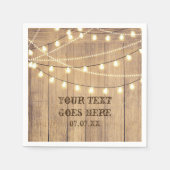 Rustiek Land Western Hout & Lights Wedding Servetten (Voorkant)