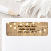 Rustiek Land Western Hout & String Lights Etiket (Insitu)