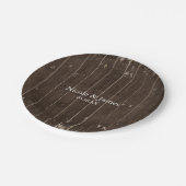 Rustiek Land Western Houten Distressed Wood BBQ Papieren Bordje (Gekanteld)