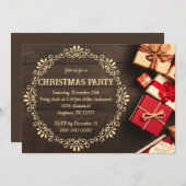 Rustiek Land Western Kerstdag Diner Party Kaart (Voorkant / Achterkant)