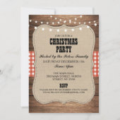Rustiek Land Western Kerstdiner Day Party Kaart (Voorkant)