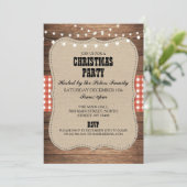 Rustiek Land Western Kerstdiner Day Party Kaart (Staand voorkant)
