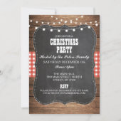 Rustiek Land Western Kerstdiner Day Party Kaart (Voorkant)