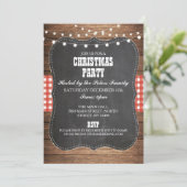 Rustiek Land Western Kerstdiner Day Party Kaart (Staand voorkant)