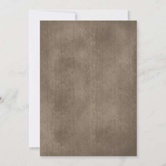 Rustiek land Western kerstdiner Kaart (Achterkant)