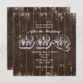 Rustiek land Western na de bruiloft BBQ Kaart (Voorkant / Achterkant)