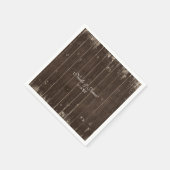 Rustiek Land Western Verdrietig Houten Bruiloft Servet (Hoek)