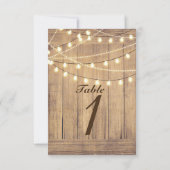 Rustiek Land Western Wood & Lights Tafelnummer (Achterkant)