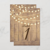 Rustiek Land Western Wood & Lights Tafelnummer (Voorkant / Achterkant)