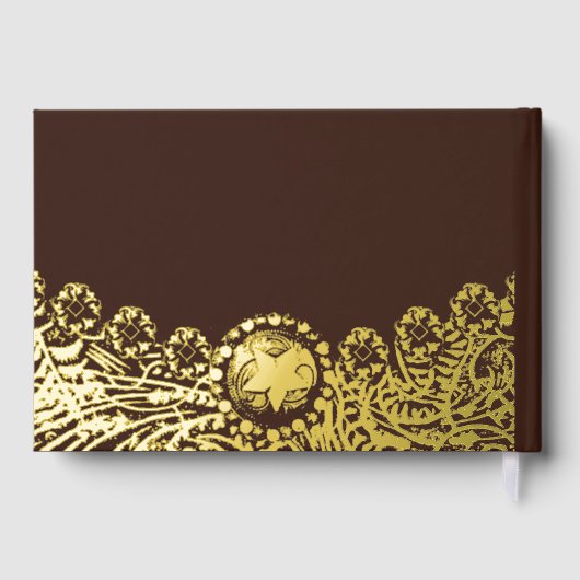 Rustiek Land Westerne bruiloft Folie Gastboek Gastenboek (Achterkant)