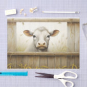 Rustiek Land Wit Koe Decoupage Tissue Paper Tissuepapier (Craft)