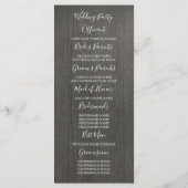 Rustiek Land Wit Pompoen Bruiloft Programma's (Achterkant)