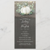 Rustiek Land Wit Pompoen Bruiloft Programma's (Voorkant)