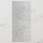 Rustiek Land Zilver Berk Boom Bruiloft Menu (Achterkant)