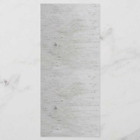 Rustiek Land Zilver Berk Boom Bruiloft Menu (Achterkant)