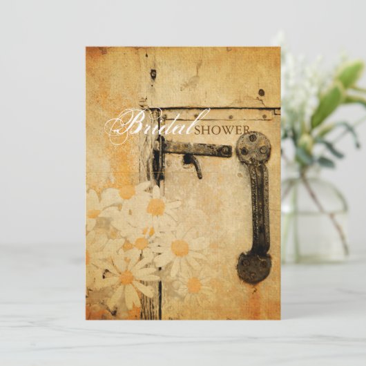 rustiek land zomer madeliefje vrijgezellenfeest kaart (Staand voorkant)