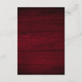 Rustiek Land Zonnebloem Bruiloft Details Informatiekaartje (Achterkant)