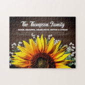 Rustiek Land Zonnebloem Familienaam Legpuzzel (Horizontaal)