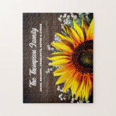 Rustiek Land Zonnebloem Familienaam Legpuzzel (Verticaal)
