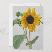 Rustiek Land Zonnebloem / Geel & Groen Bruiloft Kaart (Achterkant)