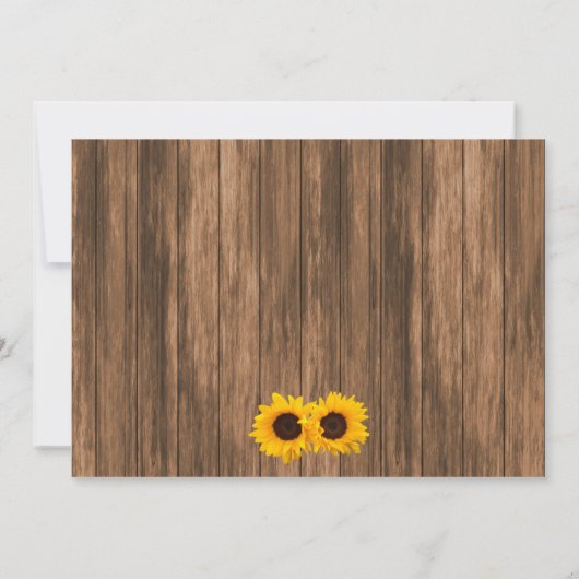 Rustiek Land Zonnebloem Mason Jar Vrijgezellenfees Kaart (Achterkant)