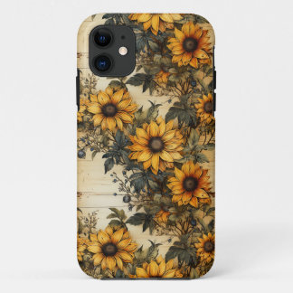 Rustiek Land Zonnebloem Shabby Chique Bloem Bloem Case-Mate iPhone Case