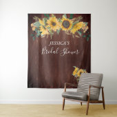 Rustiek Land Zonnebloem Vrijgezellenfeest Hout Wandkleed (In situ)