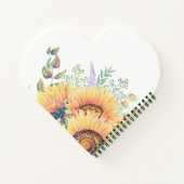 rustiek | Land Zonnebloemen Aangepast cadeau Notitieboek (Achterkant)