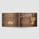 Rustiek Land Zonnebloemen Boots Vrijgezellenfeest Gastenboek (Volledig)