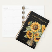 Rustiek Land Zonnebloemen Bruiloft Planner (Display)