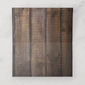 Rustiek Land Zonnebloemen Bruiloft Tafel Plaats Ka Plaatskaartje (Binnenkant ongevouwen)