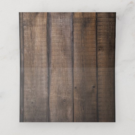 Rustiek Land Zonnebloemen Bruiloft Tafel Plaats Ka Plaatskaartje (Binnenkant ongevouwen)