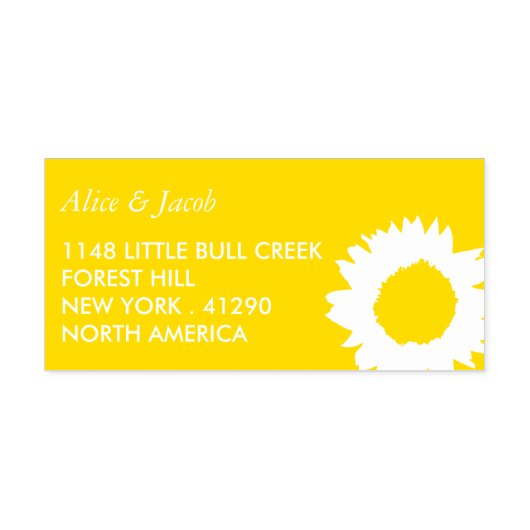 Rustiek Land Zonnebloemen - Floral Zelfinktende Stempel (Design)